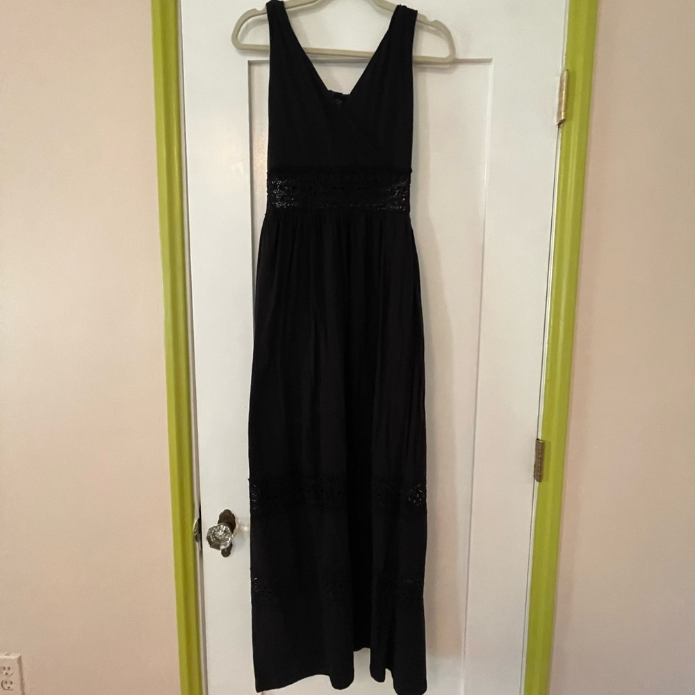 Sea New York Maxi Dress with Crochet Cutout Detail